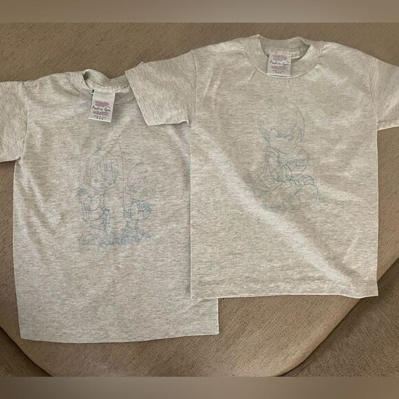 Vintage Graphic Tshirt Bundle Toddler Kids 4-6 Grey Cottage Basic Tee - Picture 1 of 5